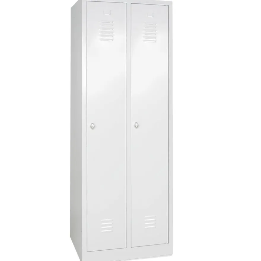 Garderobenspind "Profi" mit Drehriegelverschluss, 2 Abteile, BxTxH 600x500x1800 mm