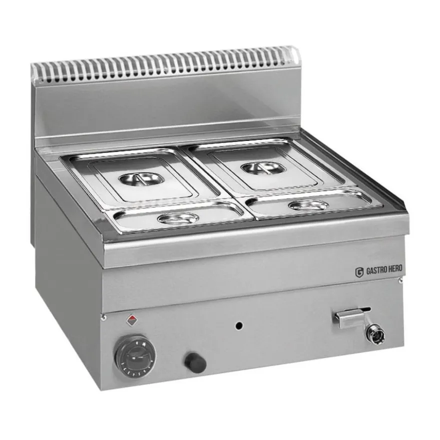 Gas Bain-Marie Serie 600 - 60/60 - GN 1/1+1/4+1/4 - Tischgerät - 5 kW