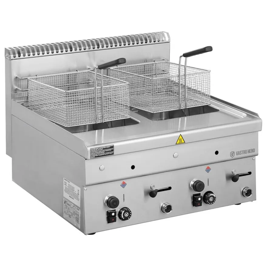 Gas-Fritteuse Serie 600 - 60/60 - 8+8 Liter - Tischgerät - 14,8 kW