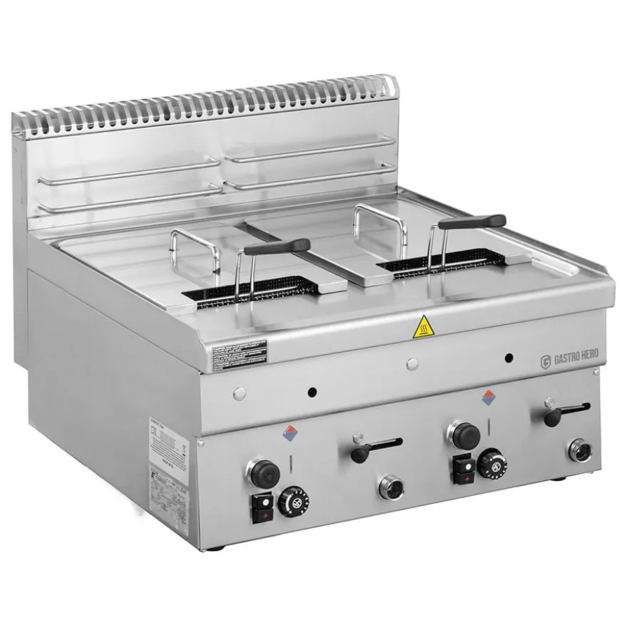 Gas-Fritteuse Serie 600 - 60/60 - 8+8 Liter - Tischgerät - 14,8 kW