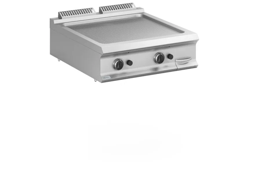 Gas-Grillplatte Dexion Lux 980 - 80/90 - gerillt Tischgerät - 18,4 kW