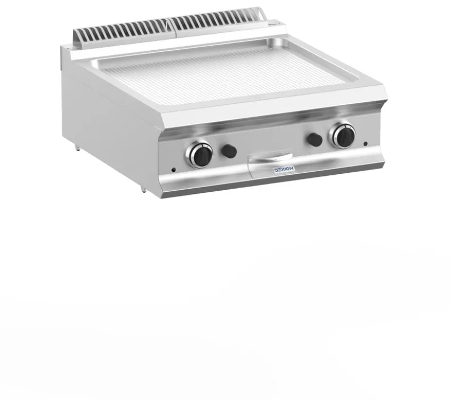 Gasgrillplatte Dexion Lux 700 - 70/73 - gerillt - Tischgerät - 14 kW