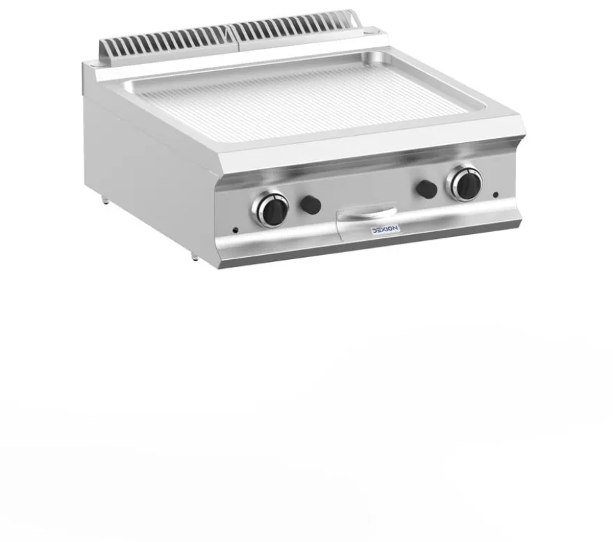 Gasgrillplatte Dexion Lux 700 - 70/73 - gerillt - Tischgerät - 14 kW