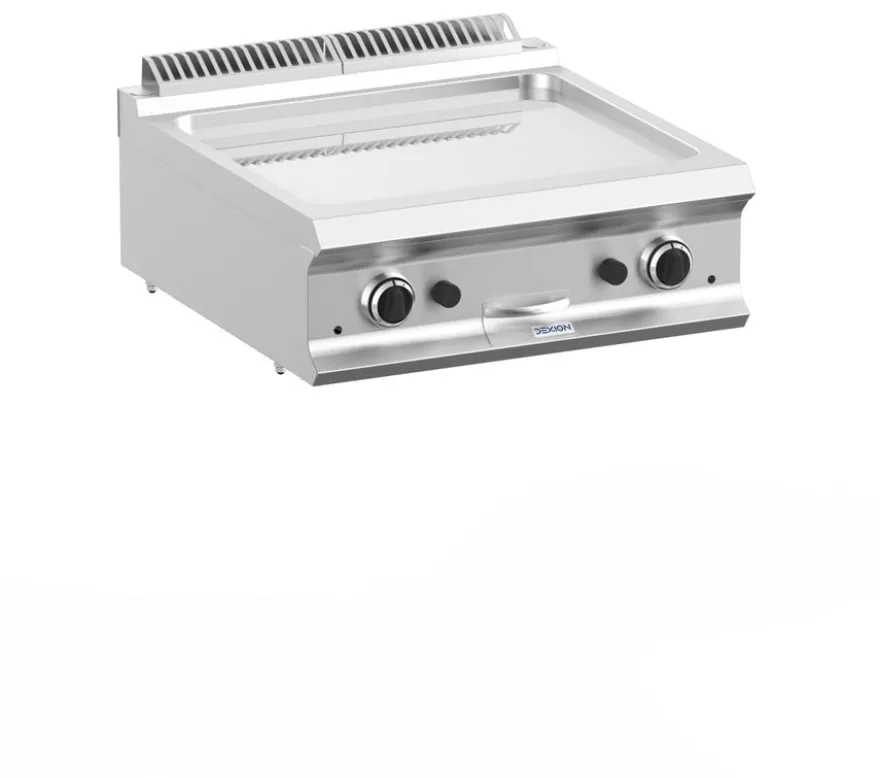 Gasgrillplatte Dexion Lux 700 - 70/73 - glatt, verchromt - Tischgerät - 14 kW