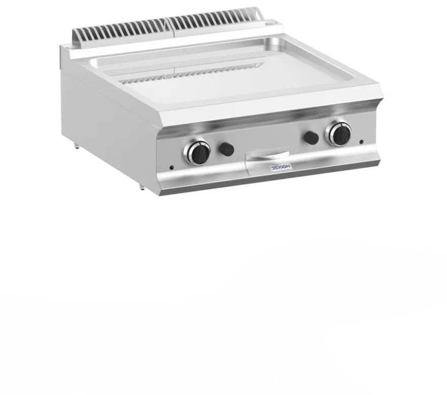 Gasgrillplatte Dexion Lux 700 - 70/73 - glatt, verchromt - Tischgerät - 14 kW