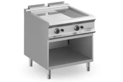 Gasgrillplatte Dexion Lux 980 - 80/90 - 2/3 glatt, 1/3 gerillt, verchromt - 18,4 kW