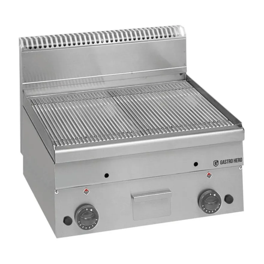 Gas-Grillplatte Serie 600 - 60/60 - gerillt - Tischgerät - 10,2 kW