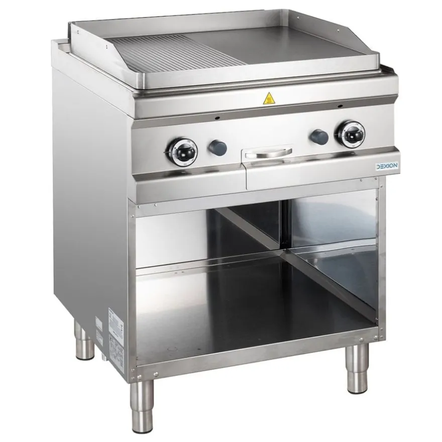 Gasgrillplatte Serie 700 - 70/70 - ½ glatt, ½ gerillt