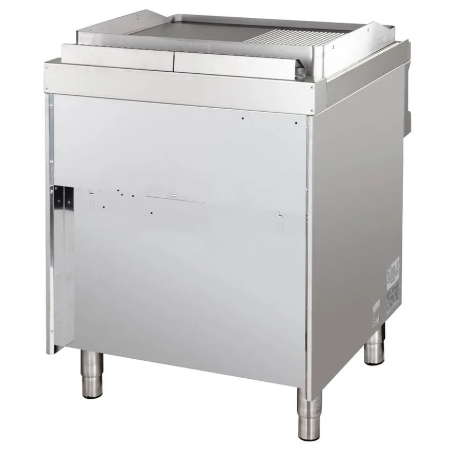 Gasgrillplatte Serie 700 - 70/70 - ½ glatt, ½ gerillt