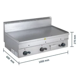 Gas-Grillplatte Serie 600 - 100/60 - glatt - Tischgerät - 15,3 kW