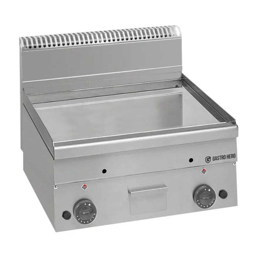 Gas-Grillplatte Serie 600 - 60/60 - glatt, verchromt - Tischgerät - 10,2 kW