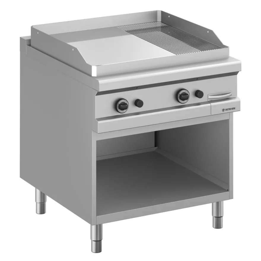GasgrillplatteSerie 900 - 80/90-⅔ glatt, verchromt, ⅓ gerillt