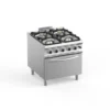 Gasherd Dexion Lux 980 - 80/90 mit Elekrobackofen - 4 Kochstellen - 22 kW
