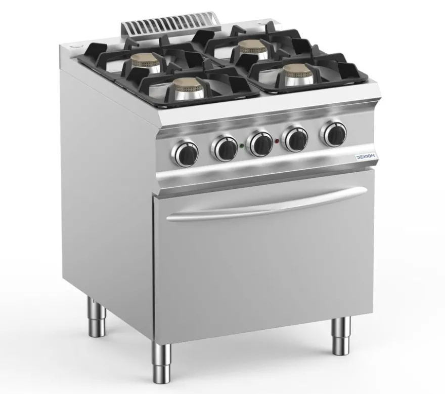 Gasherd Dexion Lux 700 - 70/73 mit Elektrobackofen - 4 Kochstellen - 22 kW