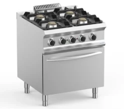 Gasherd Dexion Lux 700 - 70/73 mit Elektrobackofen, Umluft - 4 Kochstellen - 22 kW