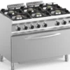 Gasherd Dexion Lux 700 - 110/73 mit Gasbackofen GN2/1 - 6 Kochstellen - 50 kW