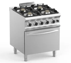 Gasherd Dexion Lux 700 - 70/73 mit Gasbackofen - 4 Kochstellen - 34 kW