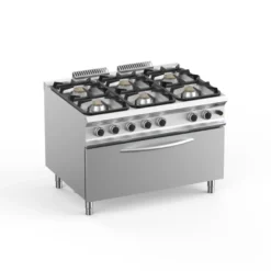 Gasherd Dexion Lux 980 - 120/90 mit großem Gasbackofen - 4 Kochstellen - 64 kW