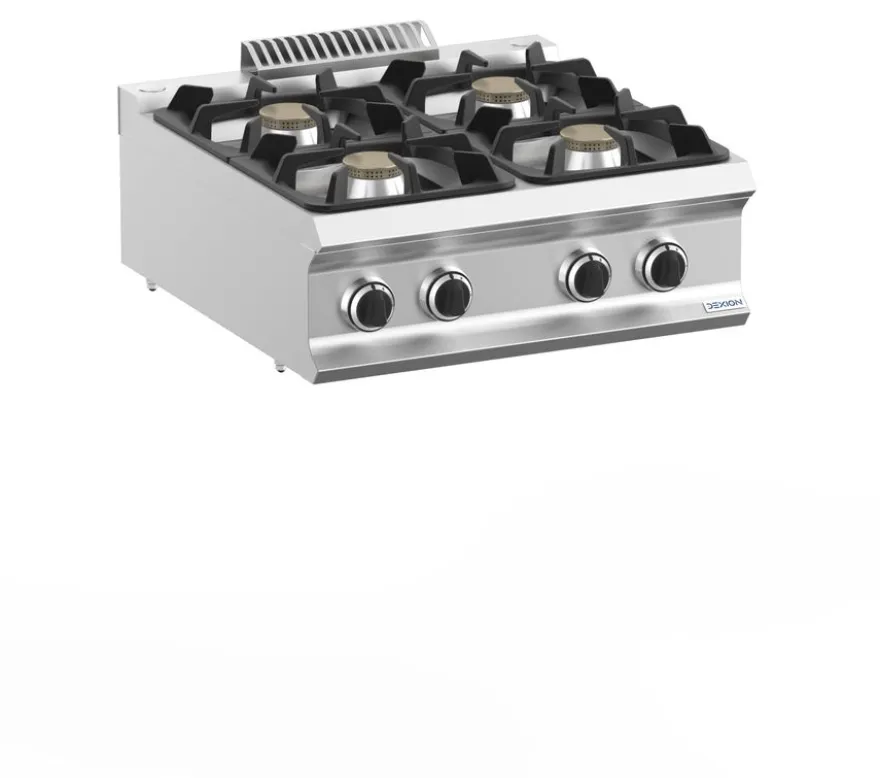 Gasherd Dexion Lux 700 - 70/73 Tischgerät - 4 Kochstellen - 22 kW