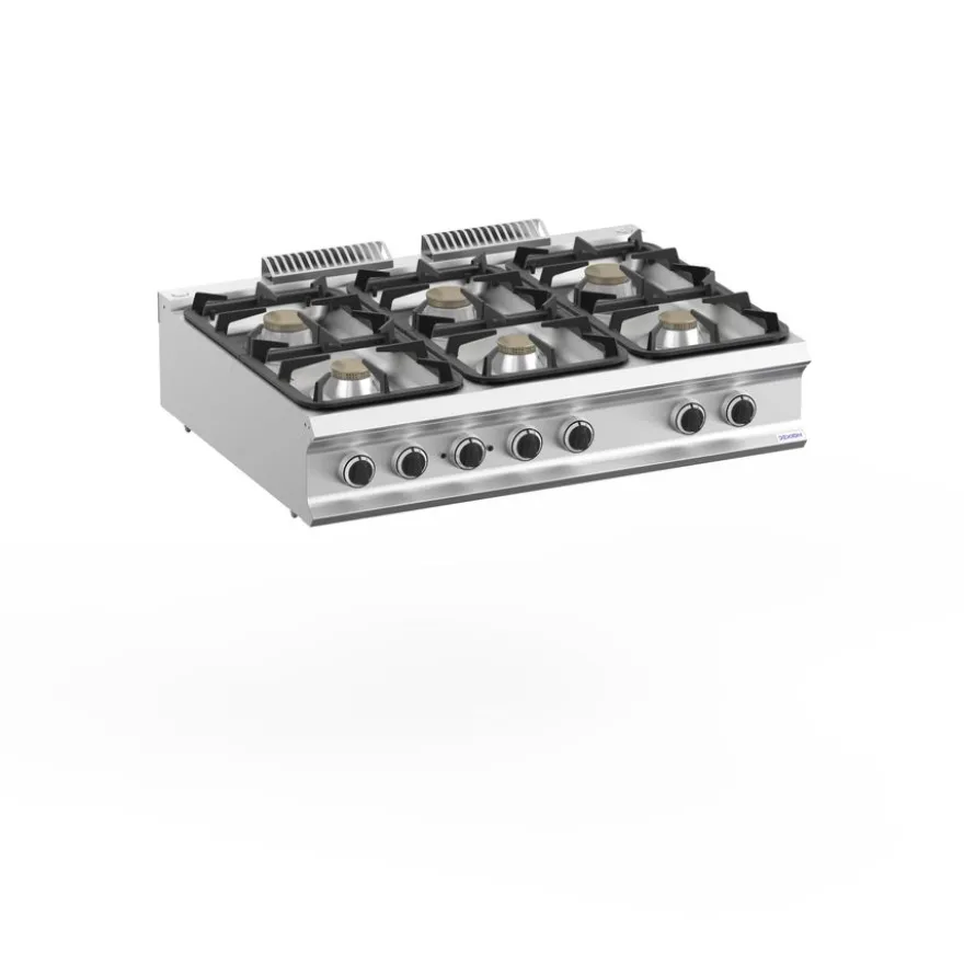 Gasherd Dexion Lux 980 - 120/90 - Tischgerät - 4 Kochstellen - 54 kW