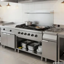 Gasherd ECO mit offenem Unterbau - 43,2 kW - 6 Brenner