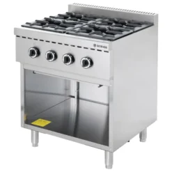 Gasherd ECO mit offenem Unterbau - 28,8 kW - 4 Brenner