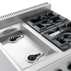 Gasherd ECO mit offenem Unterbau - 28,8 kW - 4 Brenner