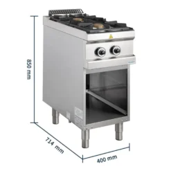 Gasherd Serie 700 - 40/70 - 2 Kochstellen - 14 kW