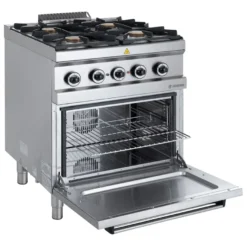 Gasherd Serie 700 - 70/70 mit Elektrobackofen, Umluft- 4 Kochstellen - 30,6 kW