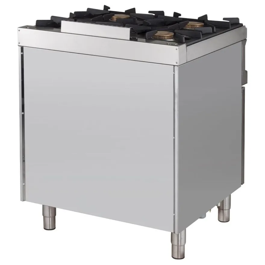 Gasherd Serie 700 - 70/70 mit Elektrobackofen, Umluft- 4 Kochstellen - 30,6 kW