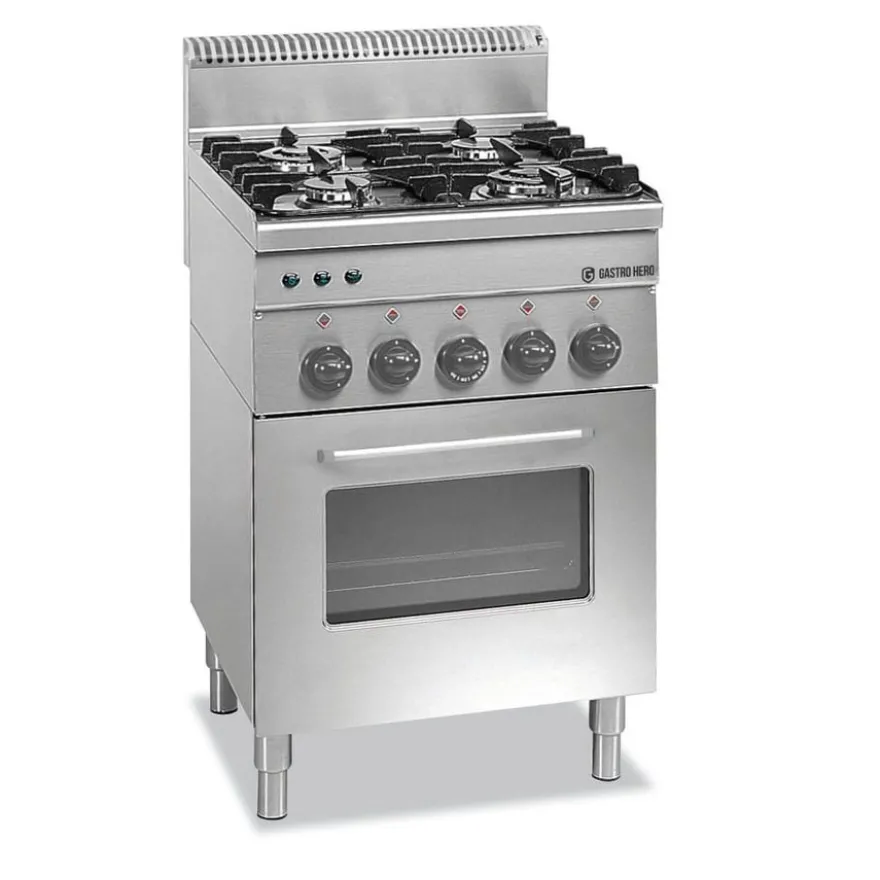 Gasherd Serie 600 - 60/60 mit Elektrobackofen,Umluft und Elektrogrill