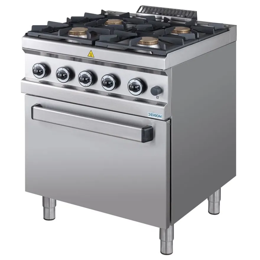Gasherd Serie 700 - 70/70 mit Gasbackofen - 4 Kochstellen - 34 kW