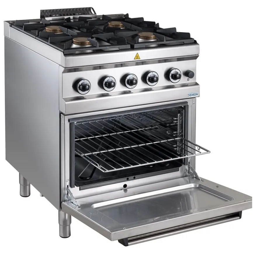 Gasherd Serie 700 - 70/70 mit Gasbackofen - 4 Kochstellen - 34 kW