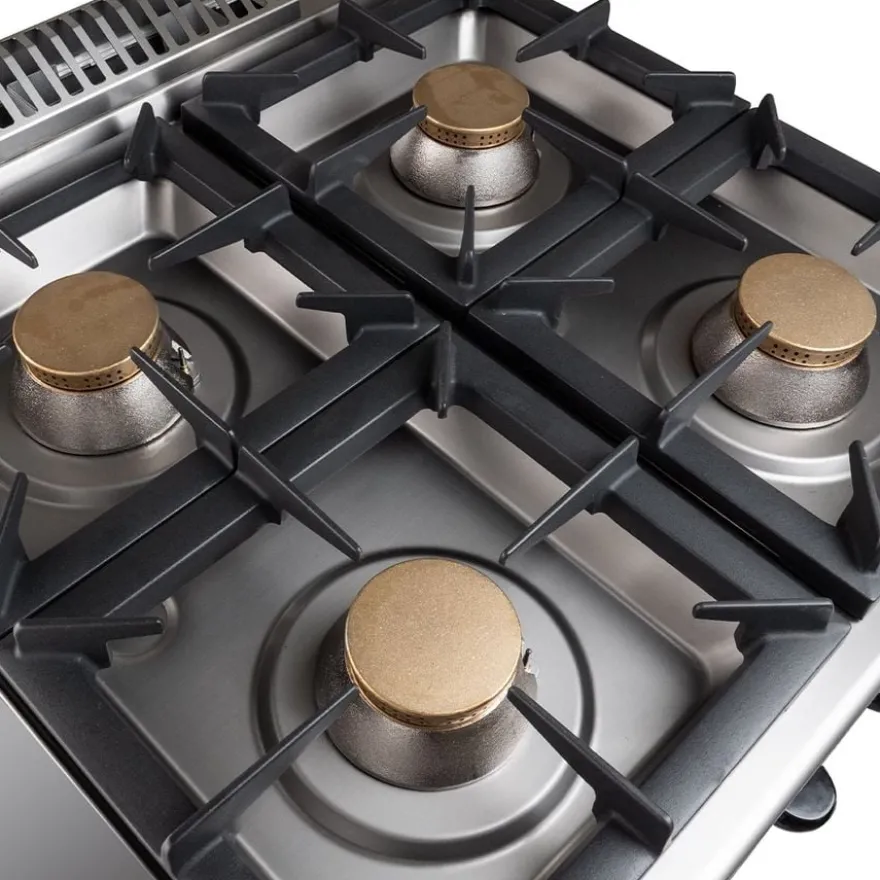 Gasherd Serie 700 - 70/70 mit Gasbackofen - 4 Kochstellen - 34 kW