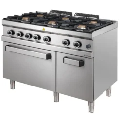 Gasherd Serie 700 - 110/70 mit Gasbackofen - 6 Kochstellen - 48 kW