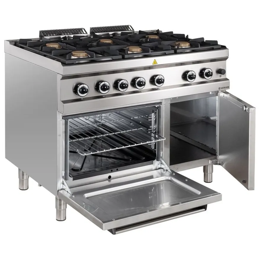 Gasherd Serie 700 - 110/70 mit Gasbackofen - 6 Kochstellen - 48 kW