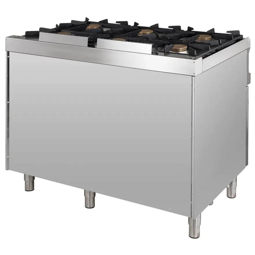Gasherd Serie 700 - 110/70 mit Gasbackofen - 6 Kochstellen - 48 kW