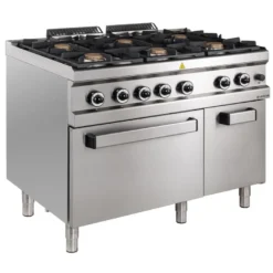Gasherd Serie 700 - 110/70 mit Gasbackofen - 6 Kochstellen - 48 kW