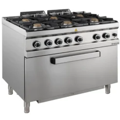 Gasherd Serie 700 - 110/70 mit Gasbackofen - 6 Kochstellen - 42 kW