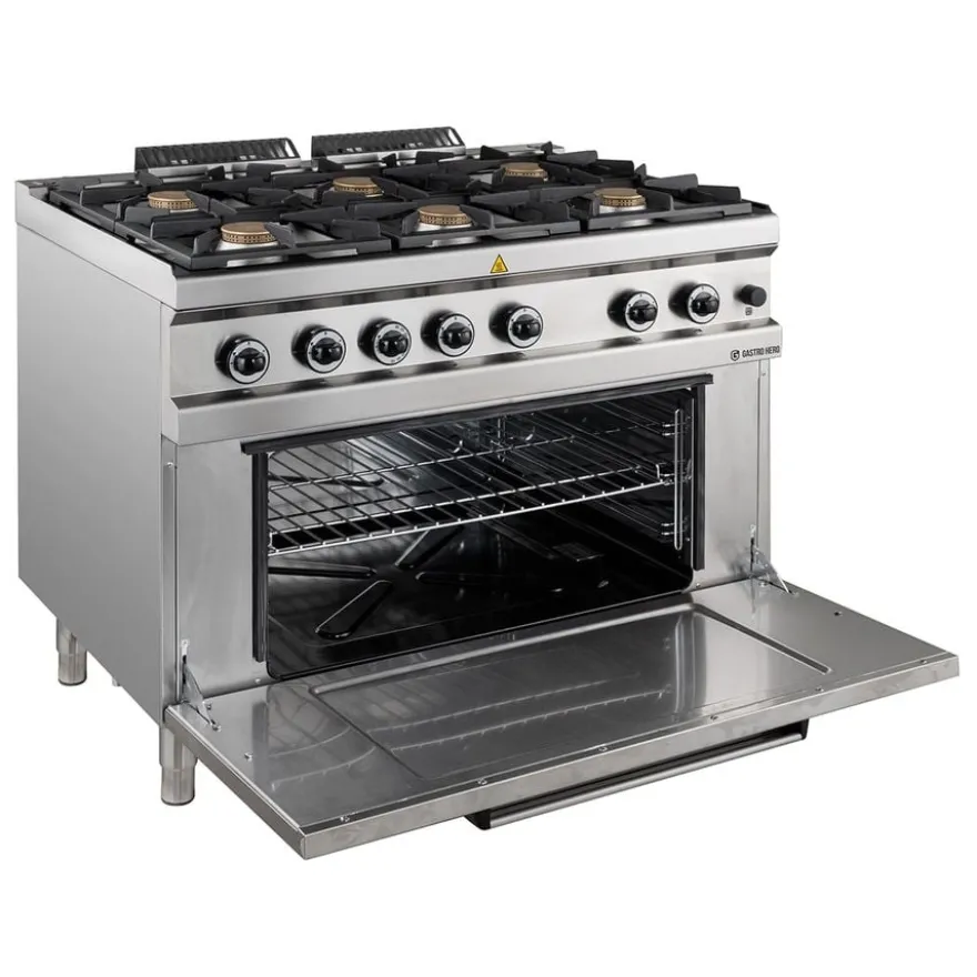 Gasherd Serie 700 - 110/70 mit Gasbackofen - 6 Kochstellen - 42 kW