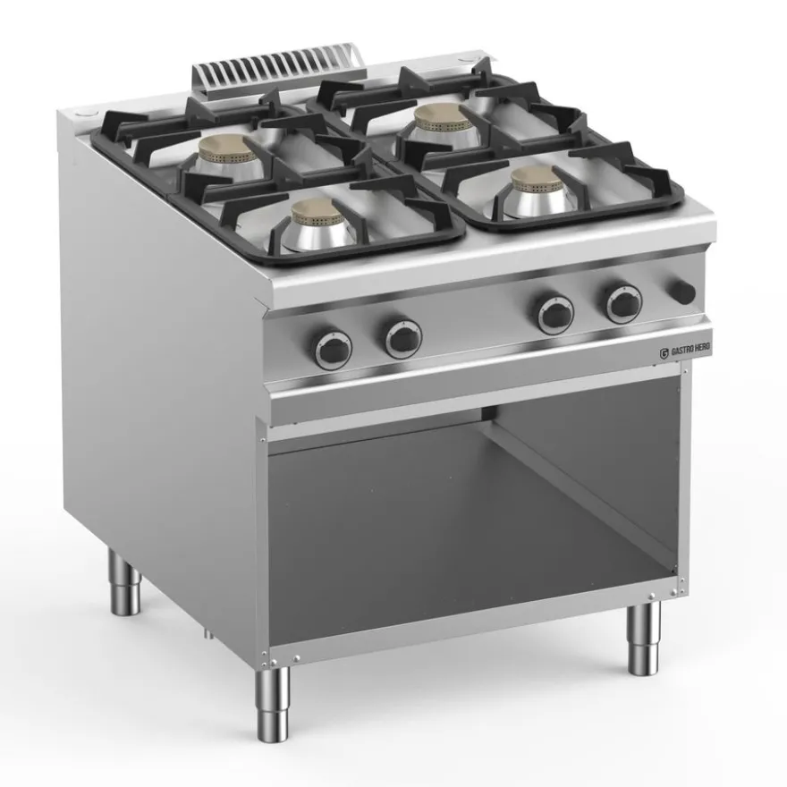 GasherdSerie 900 - 80/90 mit offenem Unterbau - 4 Kochstellen - 36 kW