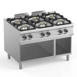 GasherdSerie 900 - 120/90 mit offenem Unterbau- 6 Kochstellen - 33 kW