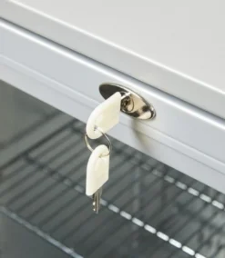 Gastro-Cool Barkühlschrank 128 Liter silber, LED, unterbaufähig
