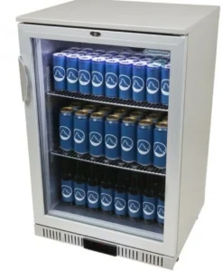Gastro-Cool Barkühlschrank 128 Liter silber, LED, unterbaufähig