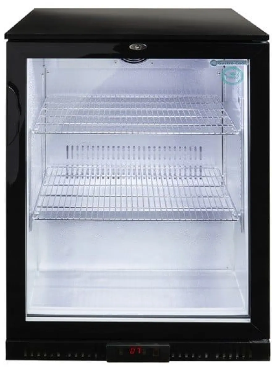 Gastro-Cool Barkühlschrank 128 Liter schwarz, LED, unterbaufähig