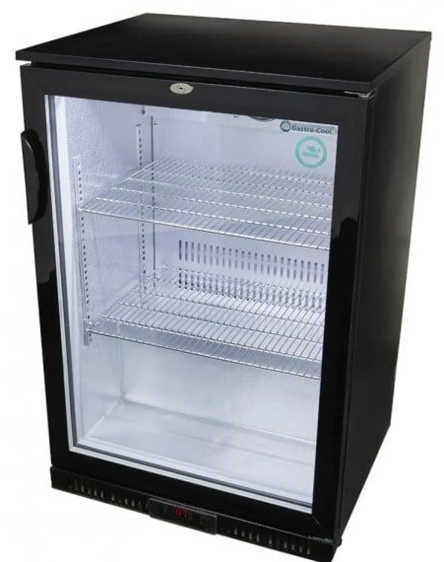 Gastro-Cool Barkühlschrank 128 Liter schwarz, LED, unterbaufähig
