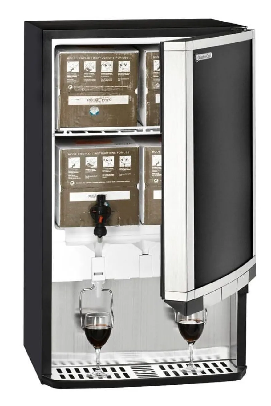 Gastro-Cool BIB30 Bag-in-Box-Dispenserkühlschrank 3x 10 Liter schwarz, 3 verschiedene Getränke