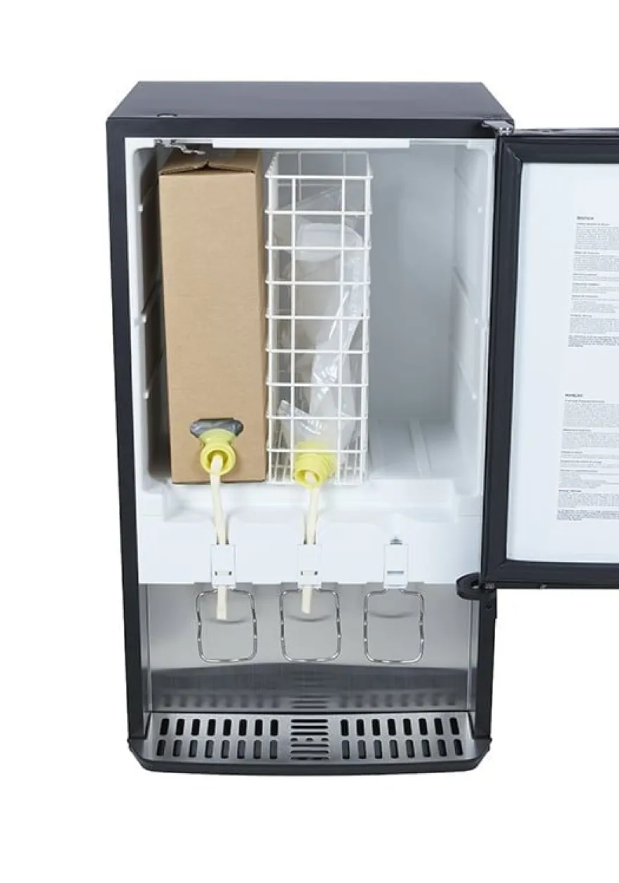 Gastro-Cool BIB30 Bag-in-Box-Dispenserkühlschrank 3x 10 Liter schwarz, 3 verschiedene Getränke