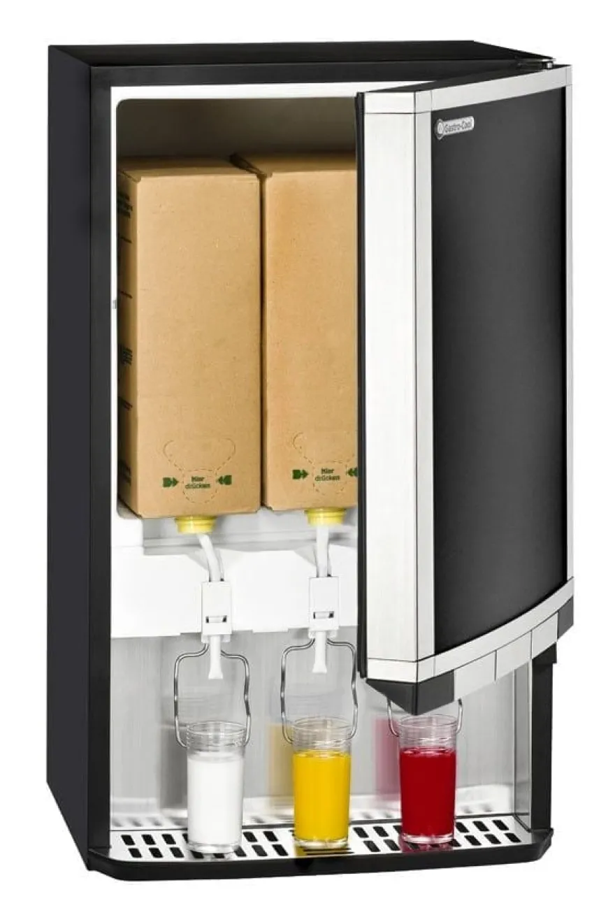 Gastro-Cool BIB30 Bag-in-Box-Dispenserkühlschrank 3x 10 Liter schwarz, 3 verschiedene Getränke