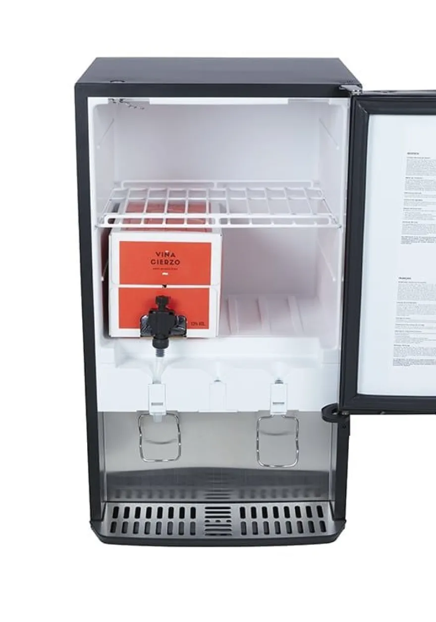 Gastro-Cool BIB30 Bag-in-Box-Dispenserkühlschrank 3x 10 Liter schwarz, 3 verschiedene Getränke